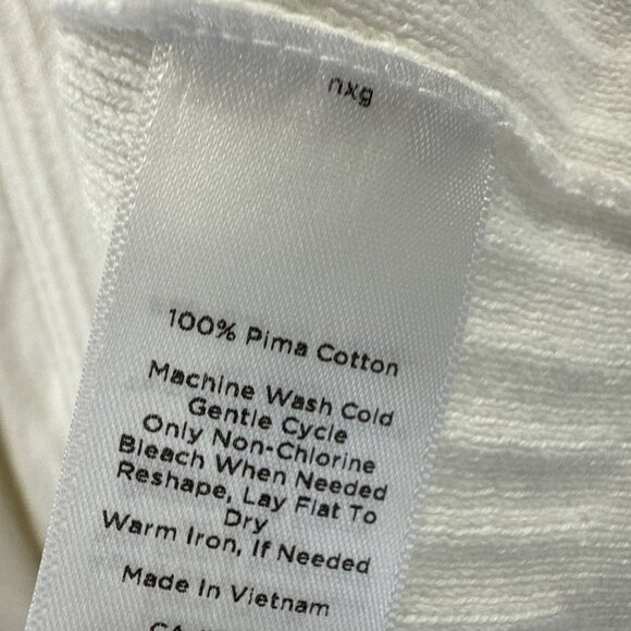 Talbots Women's Cardigan 14 16 Solid White Pockets Long Sleeve Tunic Ribbed Knit - Picture 3 of 6